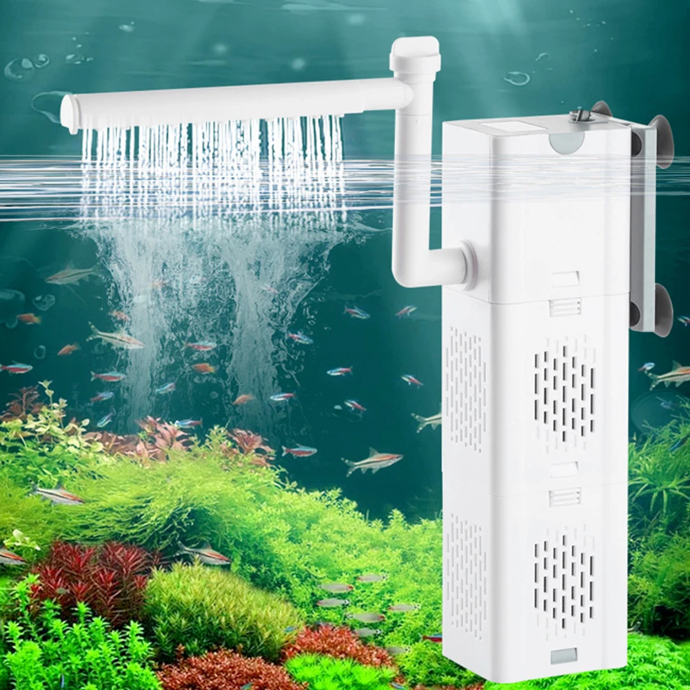 3 in 1 Filter for Aquarium Fish Tank Filter Pump Accessories Fish Culture Aquarium Oxygen Submersible Water Purifier 6W 15W 25W