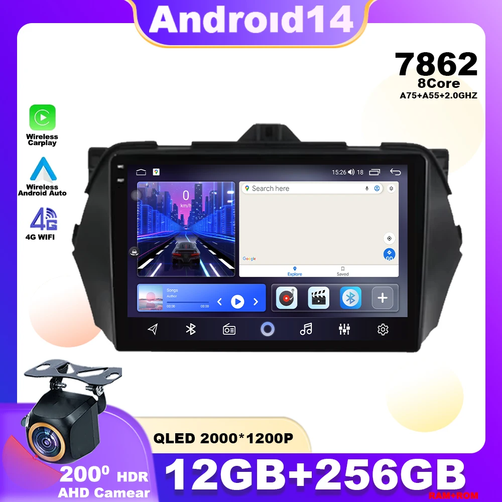 

Android 14 For Suzuki Alivio Ciaz 2014 - 2019 Car Radio Multimedia Player Stereo Navigation GPS Wireless Carplay Auto 4G WIFI BT