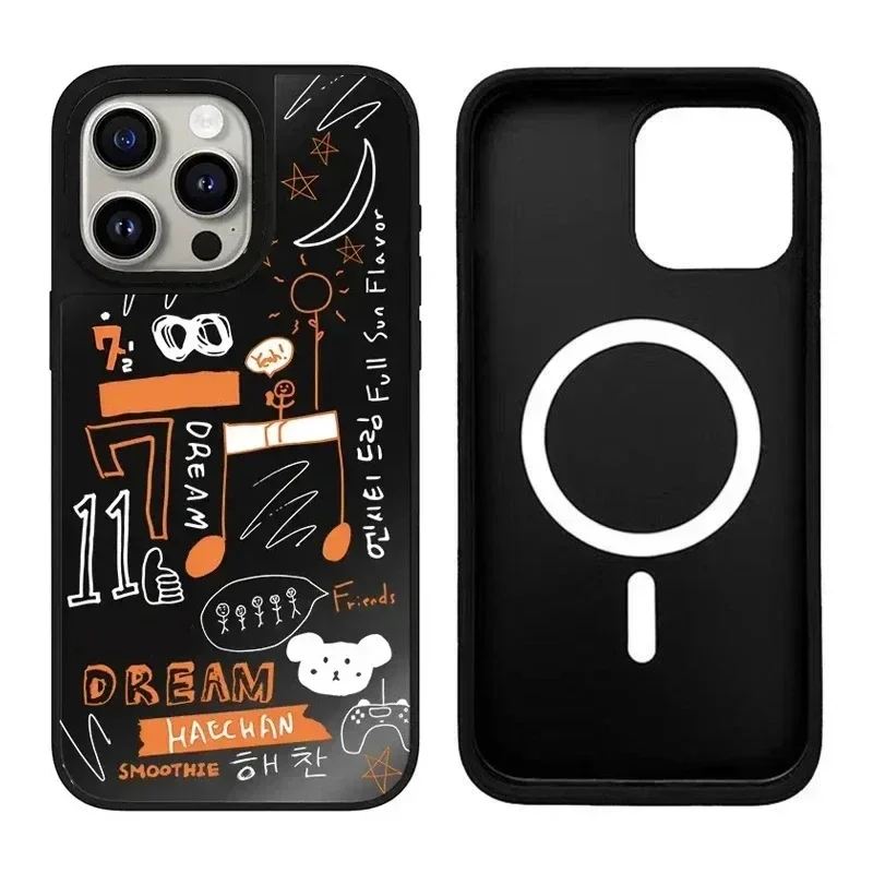 

Kpop Dream Graffiti iPhone 11 12 13 14 15 Pro Max Mirror Surface MagSafe Case Cover Shell