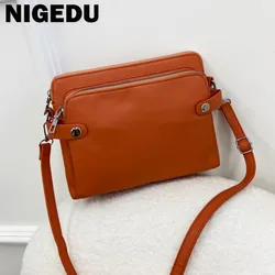 Vintage pu leather women shoulder bag Multiple pockets female crossbody bag Casual Messenger bag big handbag phone wallet bolsa