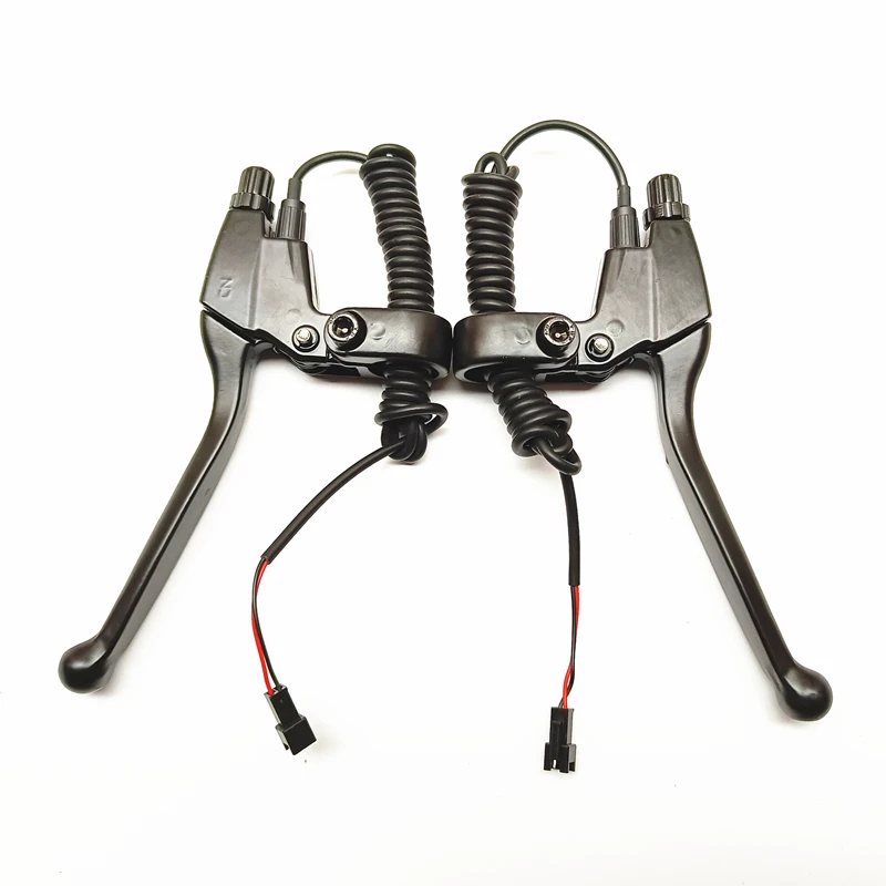 

Electric bicycle, front and rear handbrake handle, surrogate car lithium battery front silver black power-off handle accessories