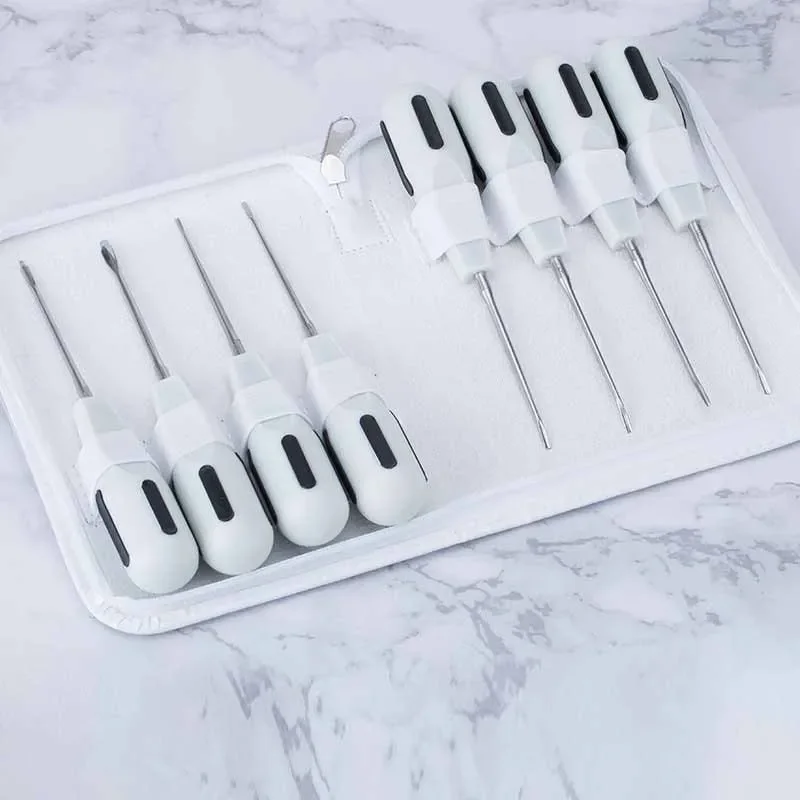 

Dentals Stainless Steel Tooth Elevator Set Teeth Extraction Tools Kit Stright Curved Root Elevator Dentistsry Tools Gifts