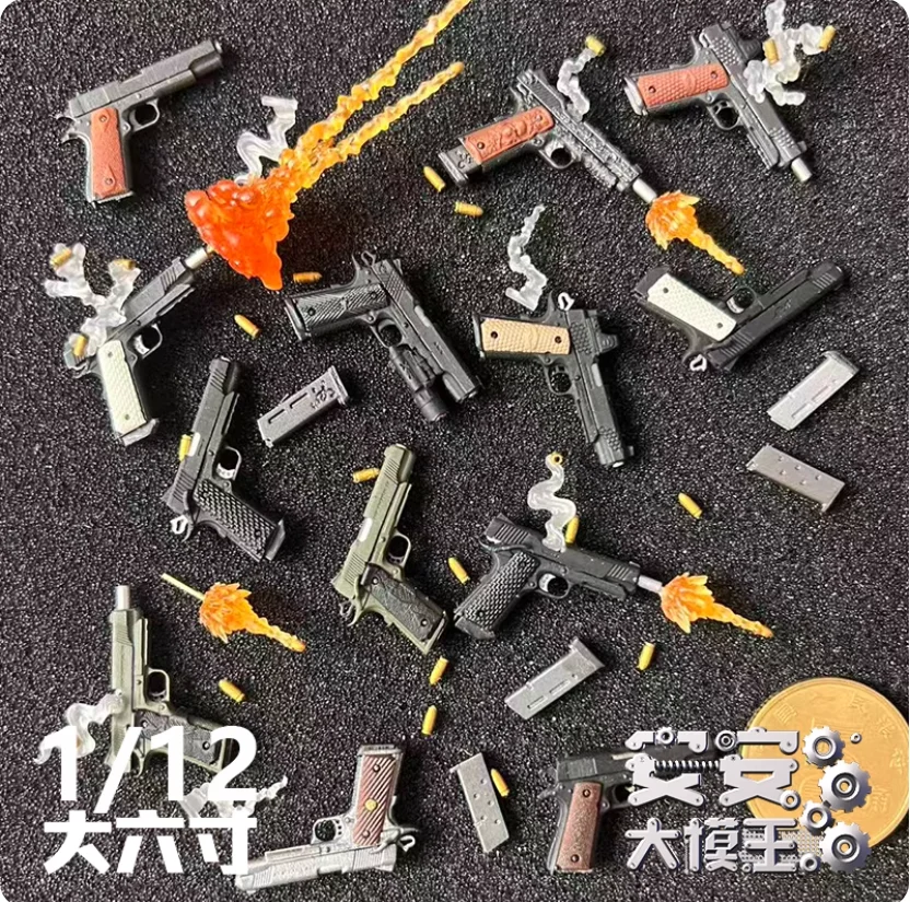1/12 Scale Soldier Toy M1911A1 Gun Accessories Fit 6'' Action Figure Doll Body Model In Stock