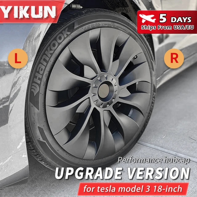 4PCS Kołpak samochodowy do Tesla Model 3 18-calowy kołpak wymienny Kołpak samochodowy Pełna osłona felgi Akcesoria 2018-2023