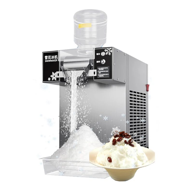 Commercial Snowflake Ice Machine 160kg/24h Automatic Small Korean Bingsu Machine Ice Crusher Shaver Snow Ice Maker