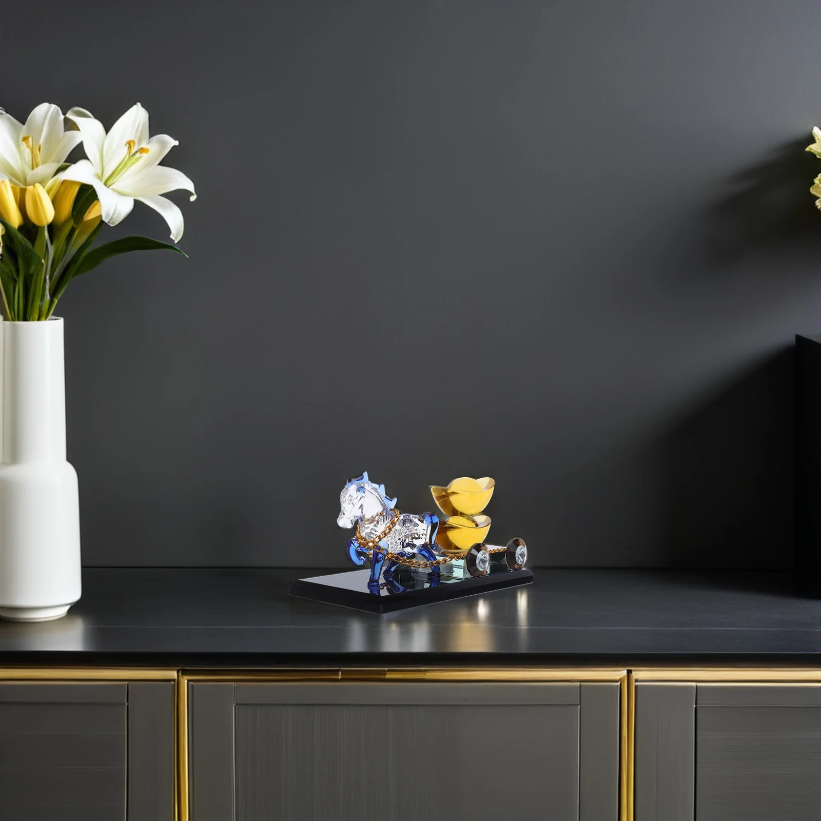 كريستال الحصان النقل تمثال 2026 الصينية زودياك الحصان للمنزل مكتب سطح المكتب لوحة سيارة ديكور مصغرة #2