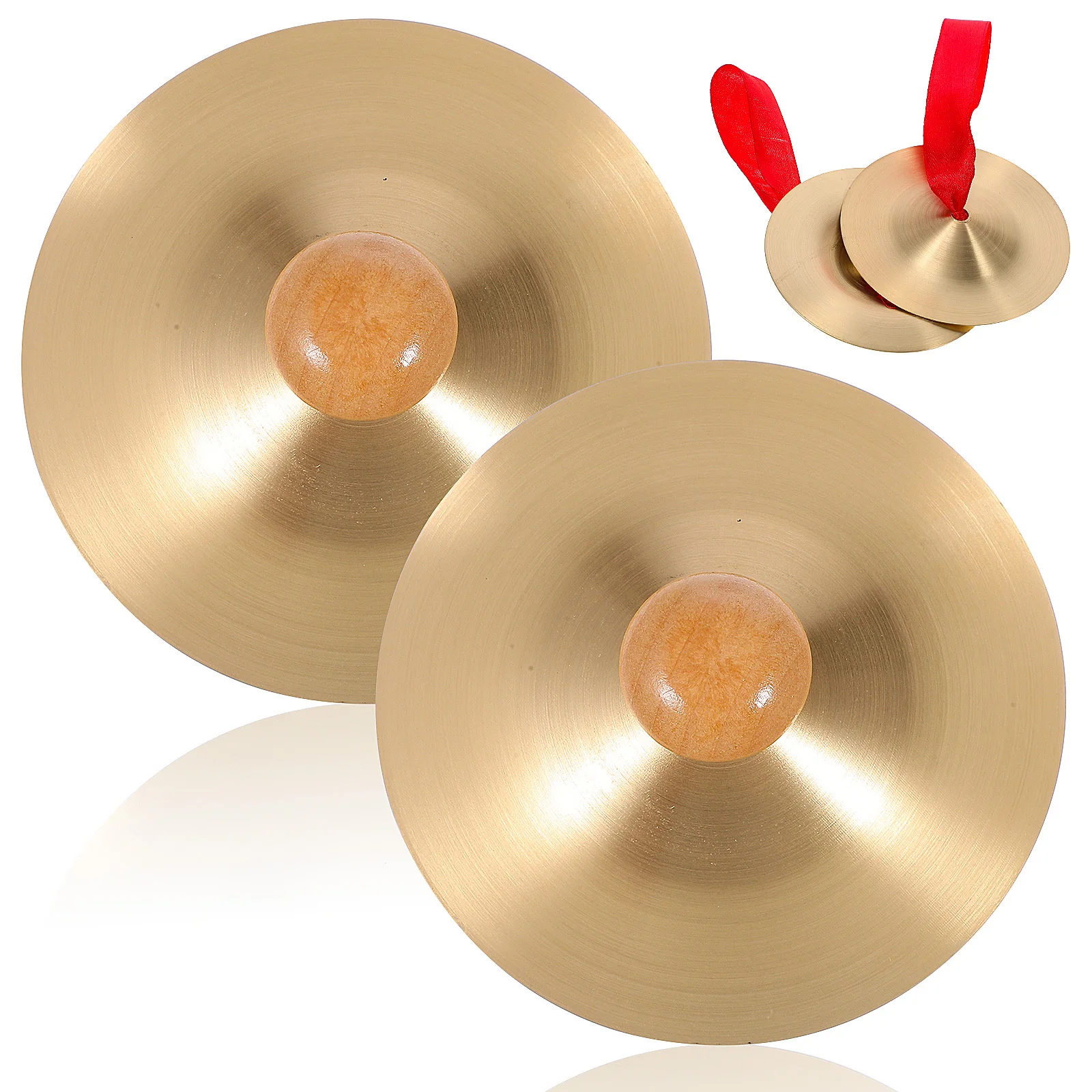 

2Pairs Belly Dance Hand Cymbals Copper Finger Percussion Instrument Accurate Tuning for Dancer Party Stage Festival Use
