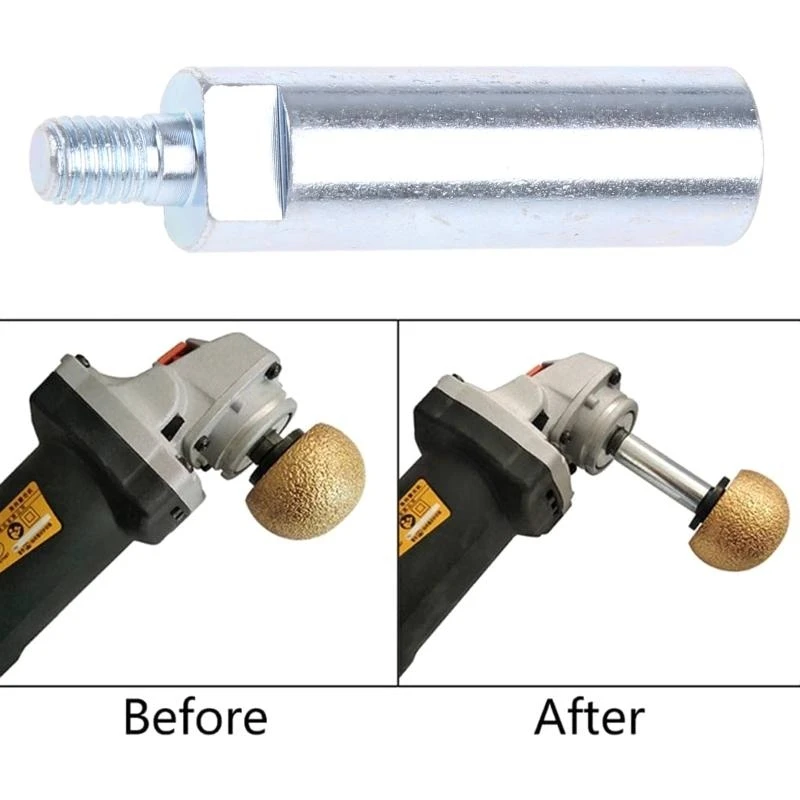 652F Professional M14 to Extension Connecting Rod 100/125 Grinder Thread Adapter Stainless Steel for Power Tools