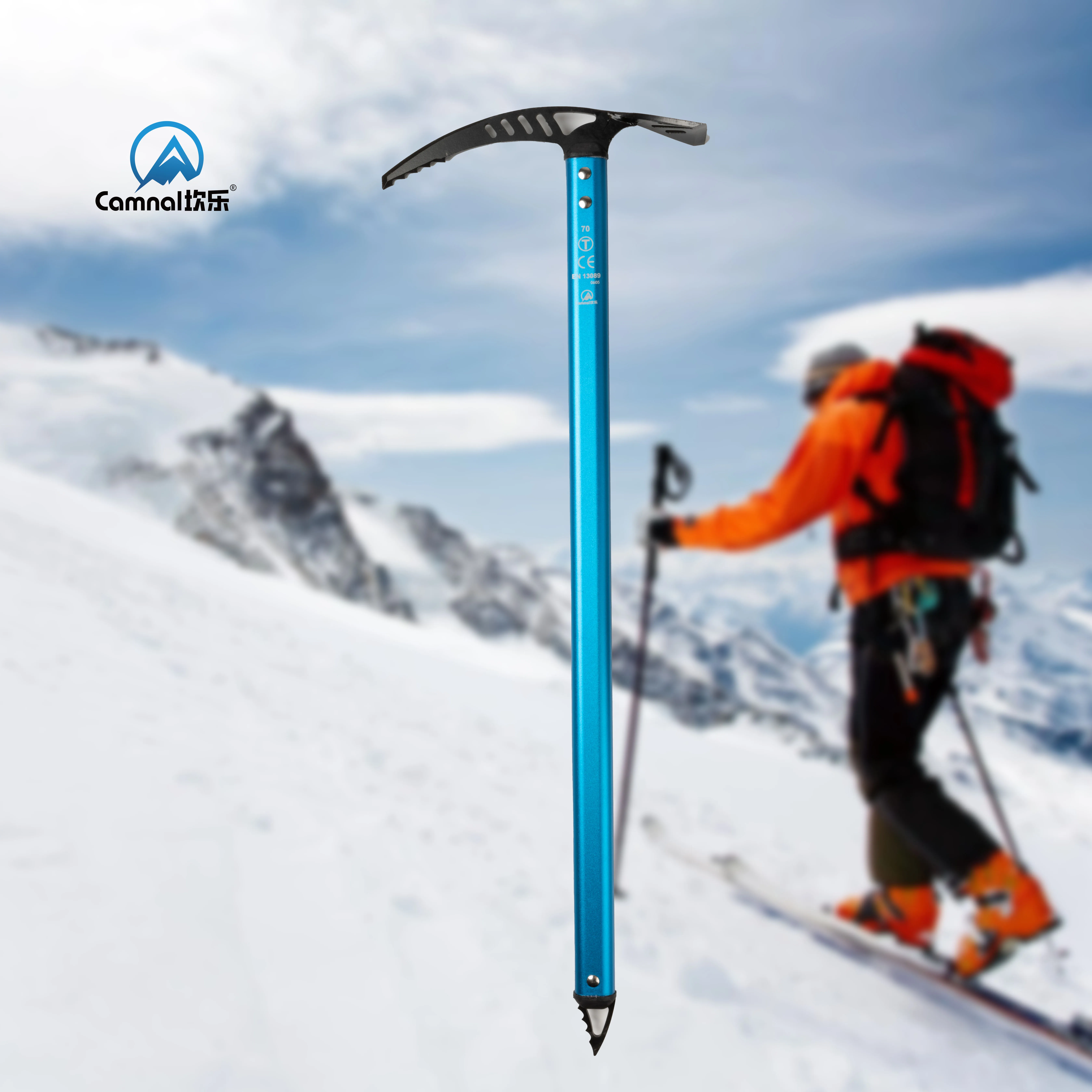 Camnal Lightweight Aluminum Ice Climbing Axe Blue Aviation Mountaineer Tour Casual Tool
