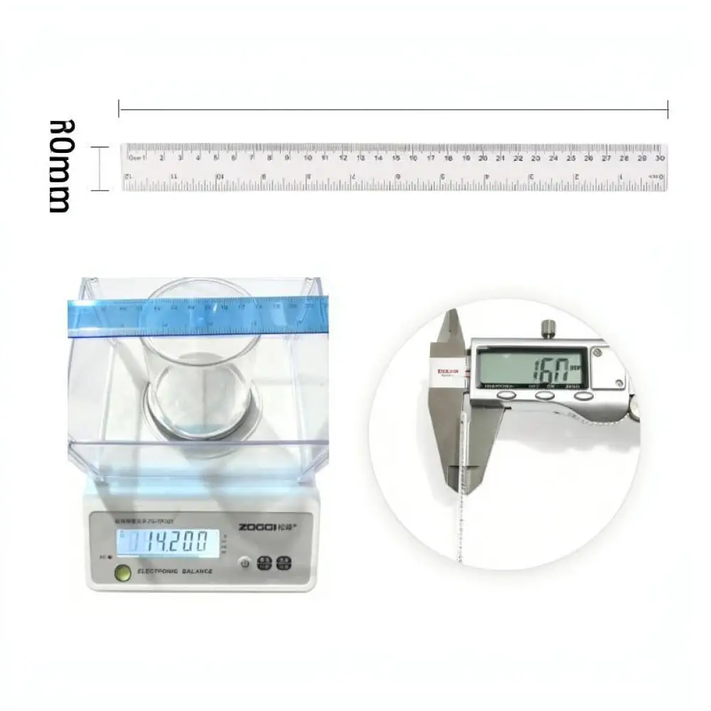 Portable Transparent Plastic Ruler 30cm For School Office Drafting Measuring Tool Precise Scale Stationery Drawing Aid