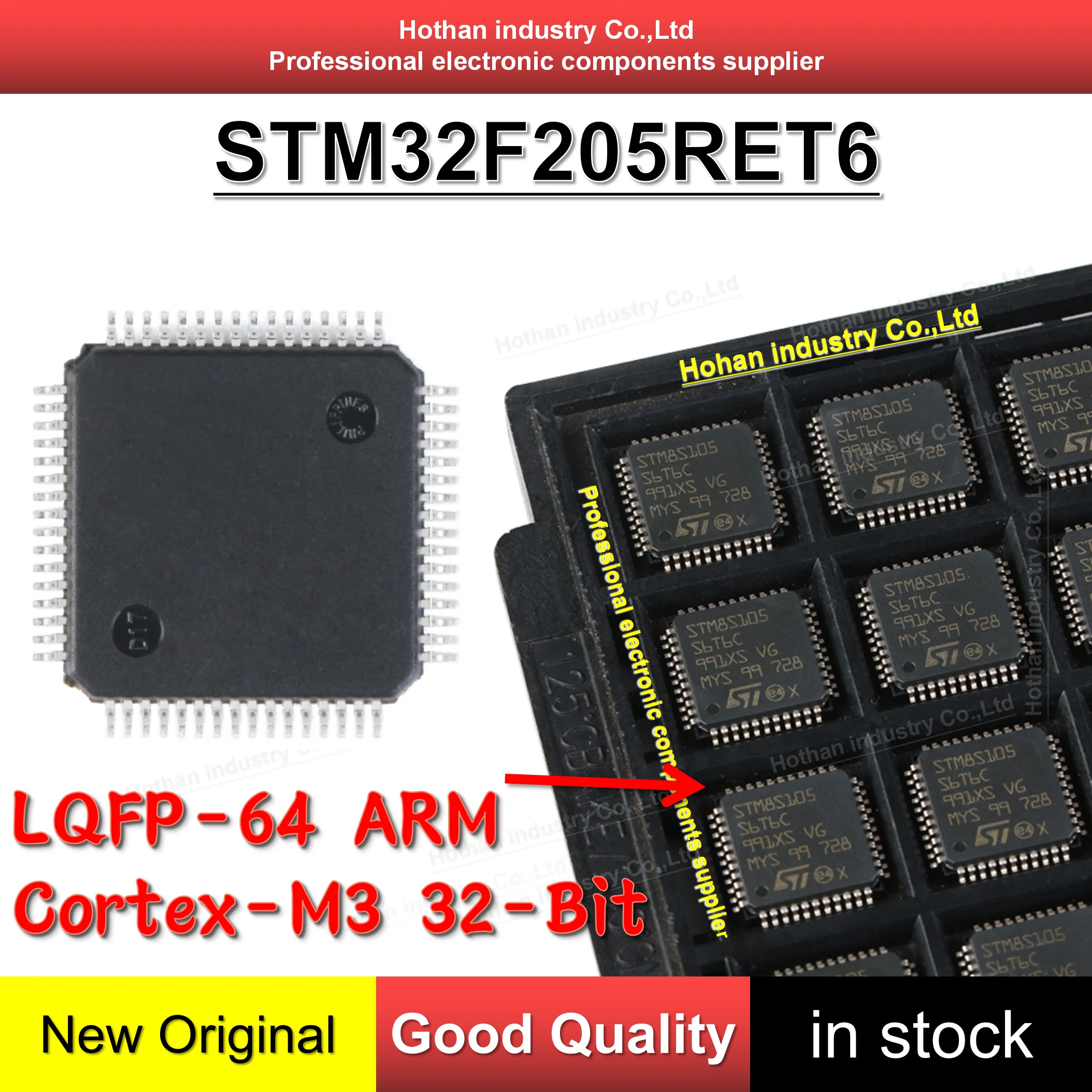 【1pcs】STM32F205RET6 STM32 F205RET6 F205 RET6 ARM Cortex-M3 32-bit Microcontroller MCUs