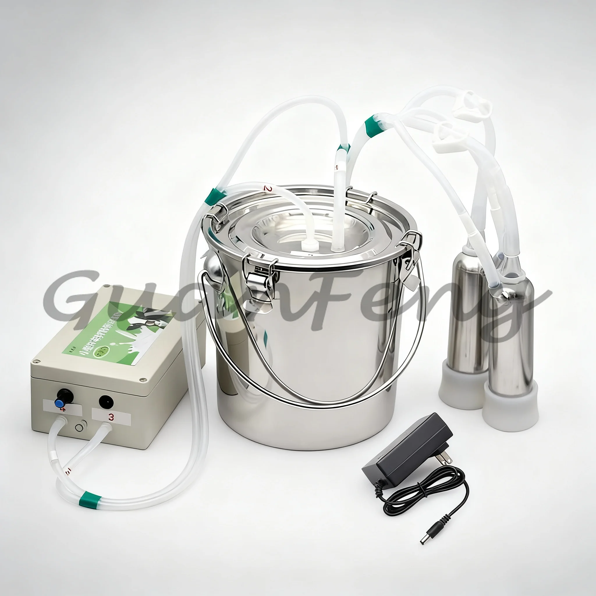 Adjustable Speed Pulse Milking Machine, 5L Portable Milker for Cattle Sheep Goat Livestock Dairy Farm