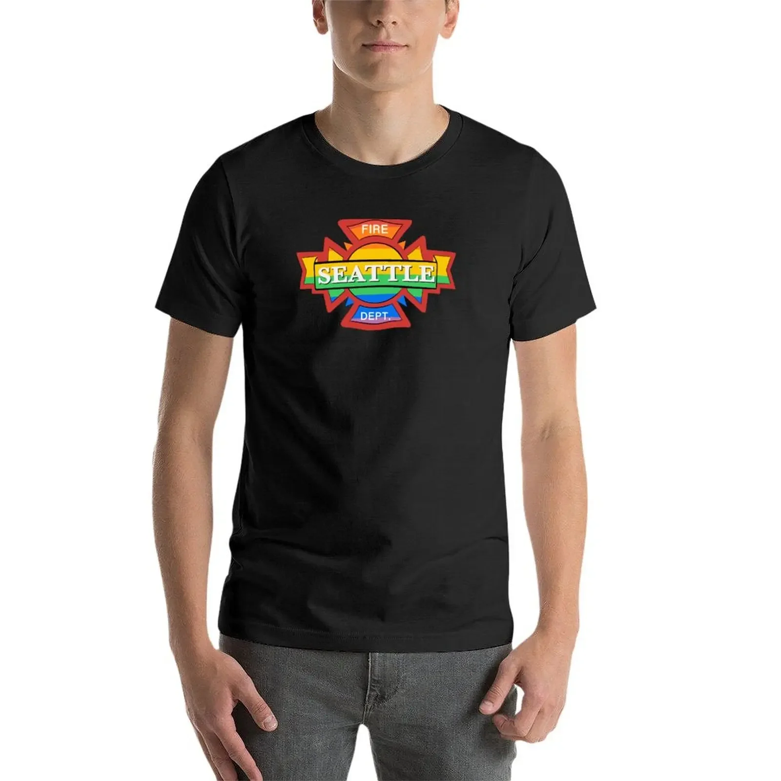 Station 19 Pride Logo T-Shirt graphic shirts heavyweights vintage anime shirt mens shirts graphic