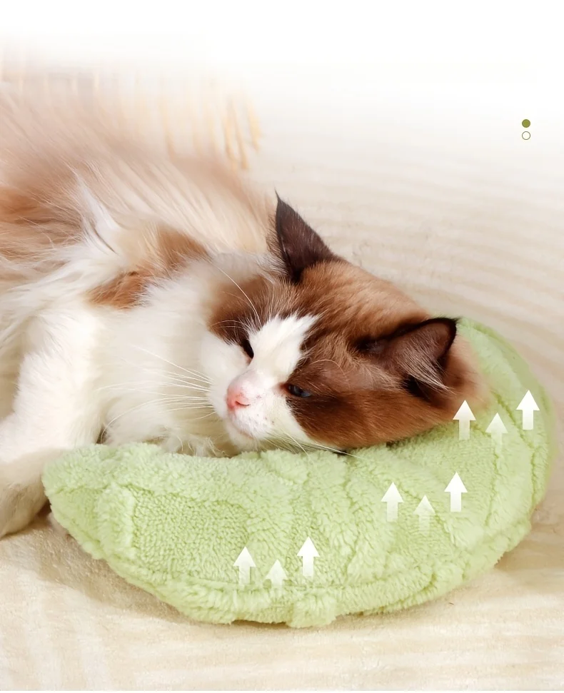 Katzen-Mondkissen, Superweiches Plüsch-Halbkissen, Haustier-Spielzeug, Katzen-Schlafkissen, Universalmatte für Hunde, Haustierzubehör – Detail 3