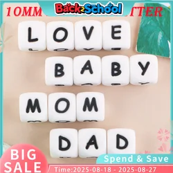 10MM 50/100/200/500/1000Pcs Alphabet Silicone Letter Bead For Jewelry Making Bracelet Necklace Earrings Personalized Accessories