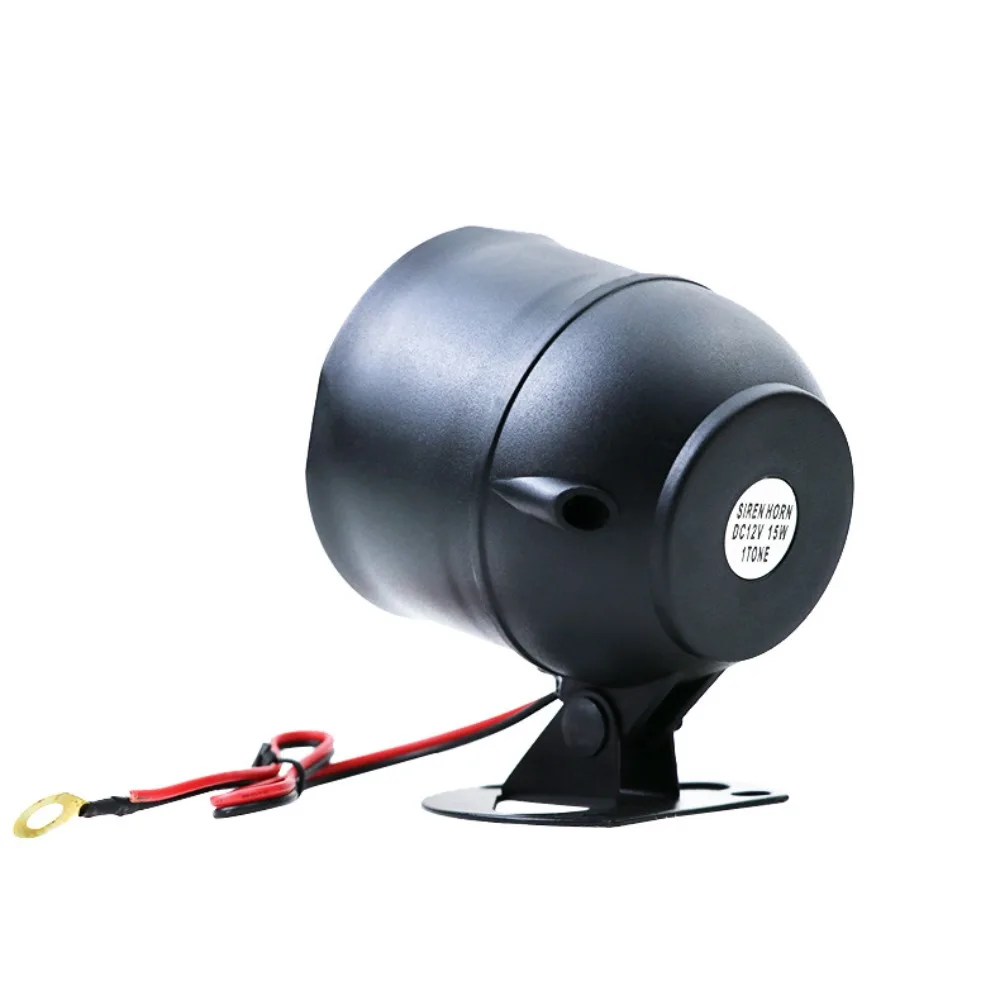 Loud Plastic Car Alarm Horn Black 12V Anti-Theft Speaker Vehicle Security System Motorcycle
