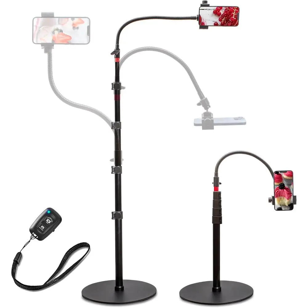 

Height-Adjustable Stand for Video Cell Phones, Compatible with iPhone 16, 16 Pro Max, 16 Plus, 15, 14, 13 Models