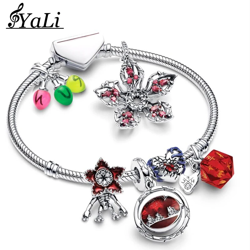 New Hot Sale 925 Sterling Silver Cannibal Flower Charm Suitable for 925 Sterling Silver Original Women Bracelet DIY Jewelry Gift