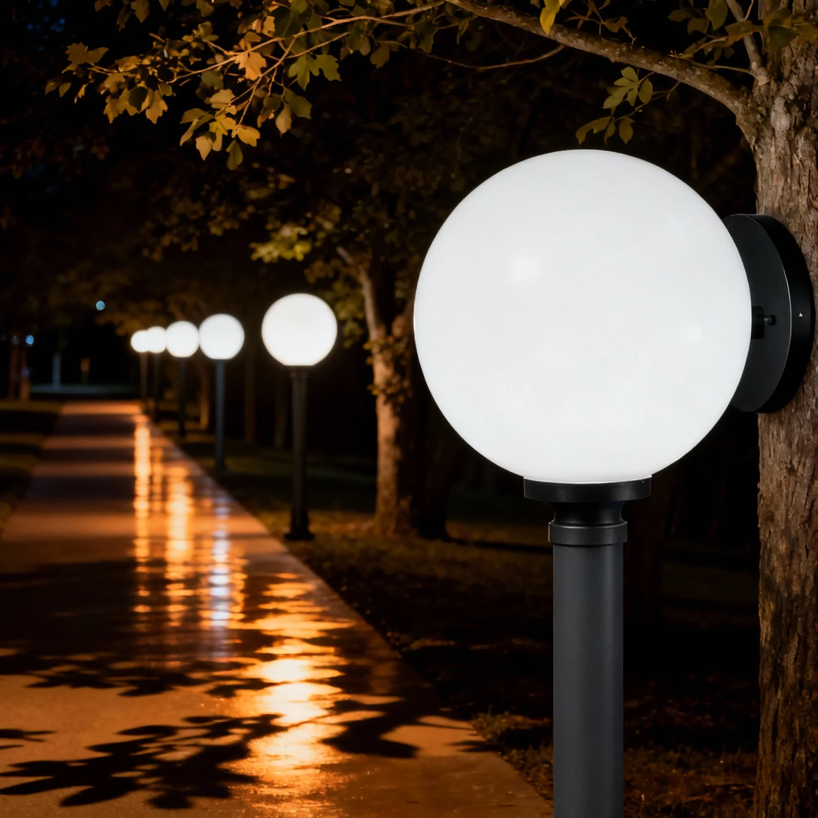 

Outdoor Post Lamp Shade Plastic Globe Light Cover Replacement Fixture Shade Corrosion Resistant Weatherproof Garden Patio Porch