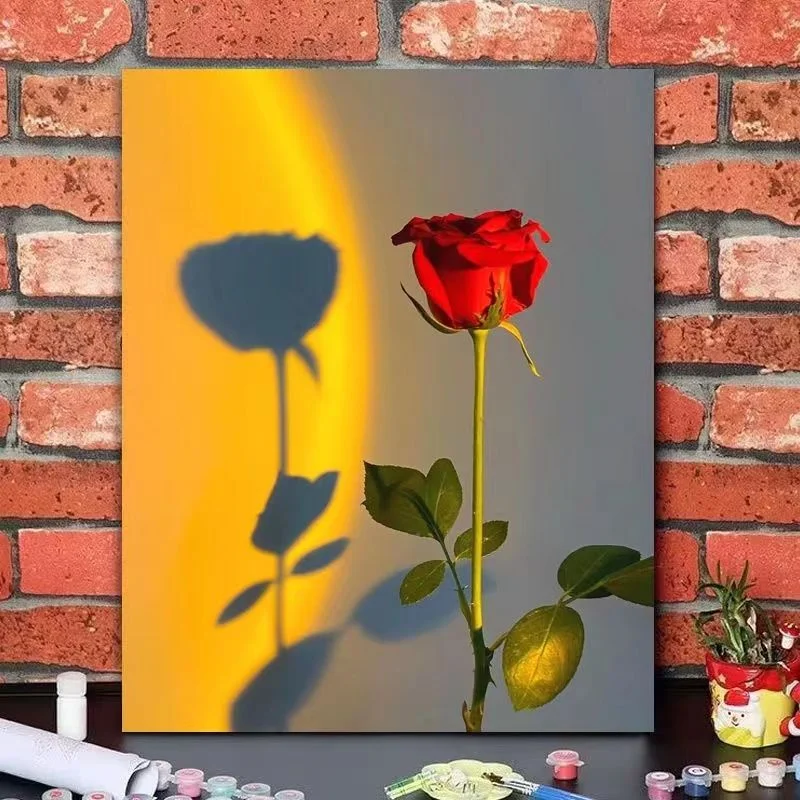 

Beautiful Tulip Flower Decorative Painting Red Rose Living Room Decoration Painting Bedroom Layout Painting Wall Poster Decor