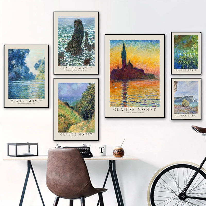 

Claude Monet Iris Abstract Landscape Impression Wall Art Canvas Painting Posters And Prints Wall Pictures For Living Room Decor