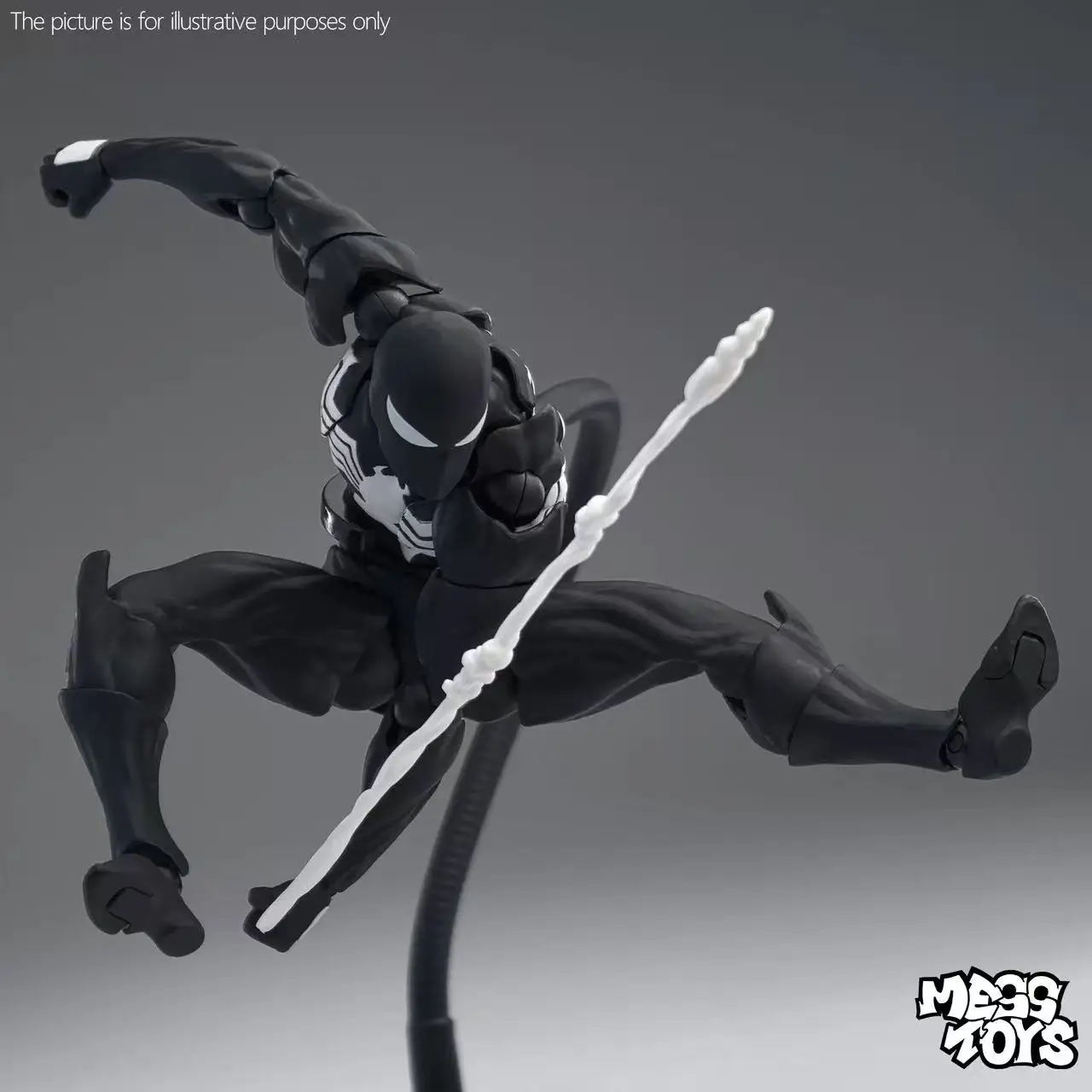 

MESS TOYS Черный сосед Симбиотический Человек-Паук Черная Веном Военный костюм Совместная практическая модель