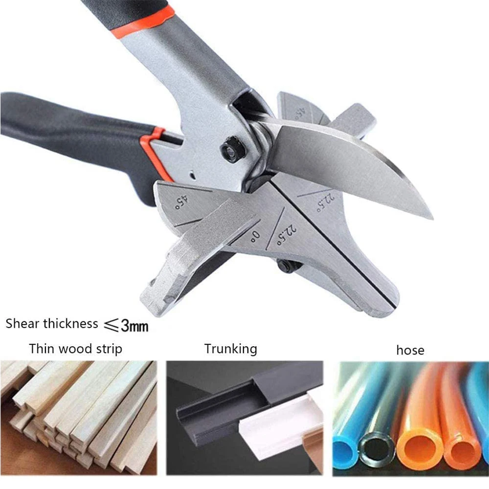 Multi Angle Miter Shear Cutter Adjustable 45-135 Degree Scissors with Blades Hand Cutting Tools For Miter Jobs and DIY Projects