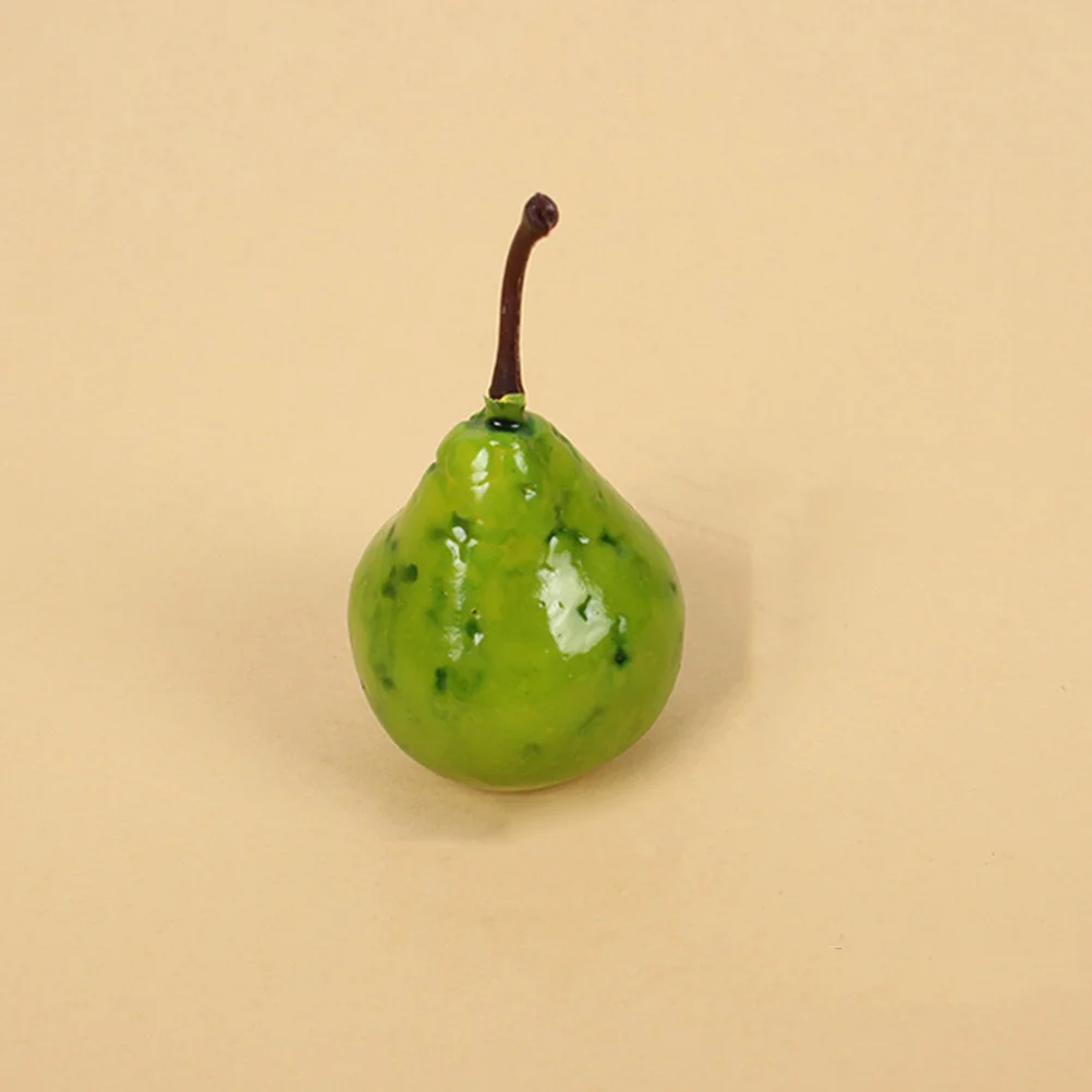 

30Pcs Simulation Fruit Miniature Fake Fruits for Decor Desktop Office Home Garden Kindergarten Display Prop Adorable Foam Pear