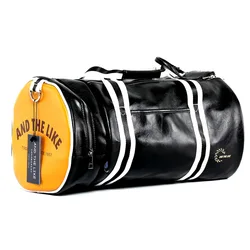 Saco de ginásio do esporte para as mulheres dos homens sacos de ombro com sapatos de armazenamento bolso treinamento fitness bolsa de viagem de couro à prova dwaterproof água diariamente