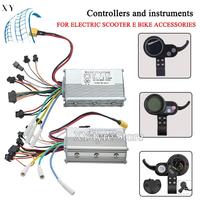 Brushless Controller Dual Motor+36V-48V LCD Display Dashboard for Electric Scooter E Bike Accessories