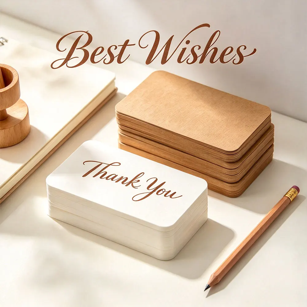 50/100pcs Pieces Of Kraft Paper White Thank You Labels Gift Labels Birthday Wedding Christmas Party Decorations Greeting Cards