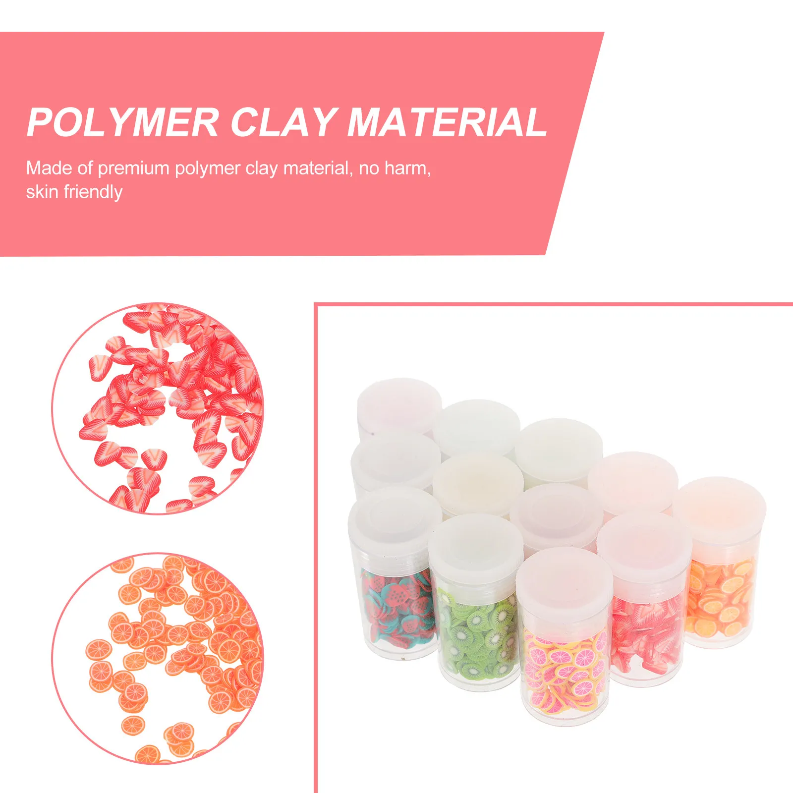 12 Boxes Soft Clay Fruit Nail Art Slices Colorful Shapes Easy Apply Natural Artificial Nails DIY Decorations Nail Salon Gifts