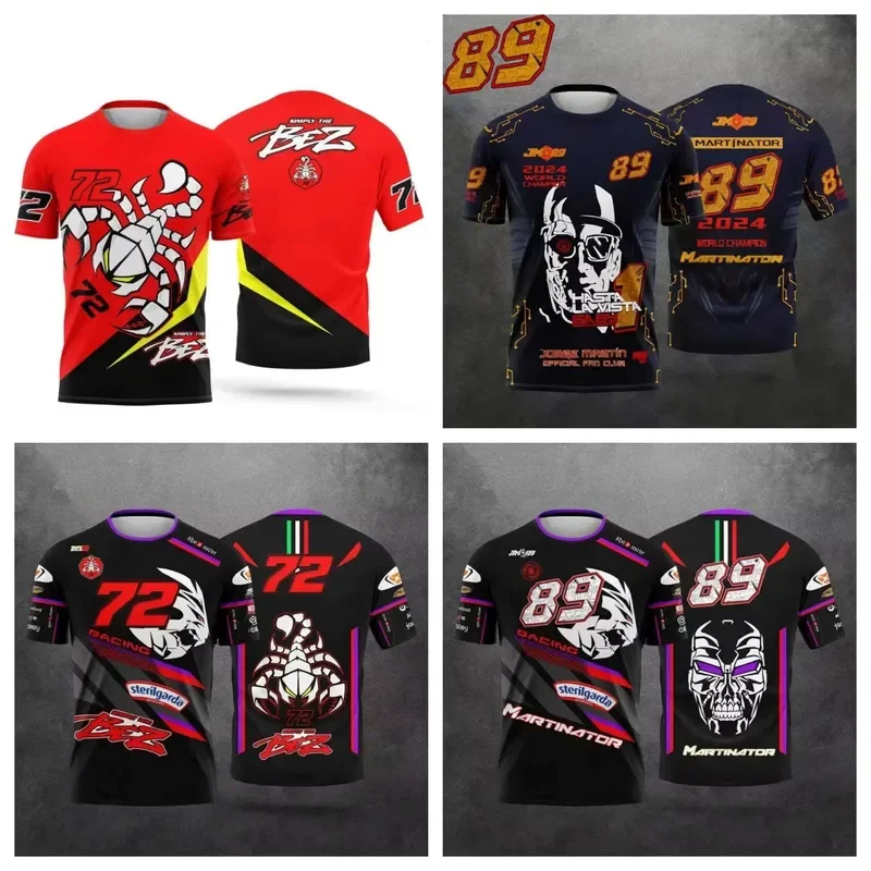 3D Printed Short Sleeve 2026 New Motorcycle Racing T Shirt Rider 89 Jorge Martin 72 Marco Bezzecchi Fan Casual Tee Men Women