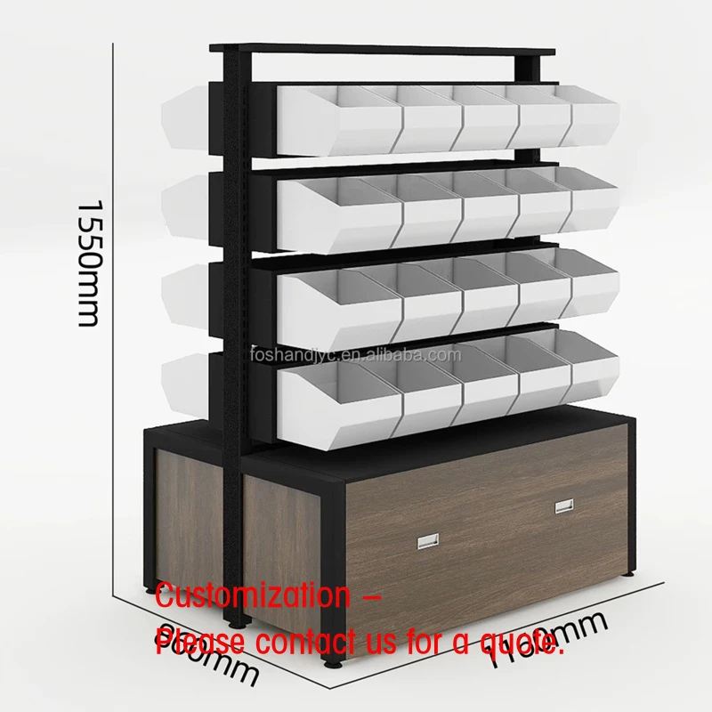 custom.Custom Double Sided Display Stand Shelf Supermarket Light Duty Metallic Steel Snack Food and Chocolate Racks Us