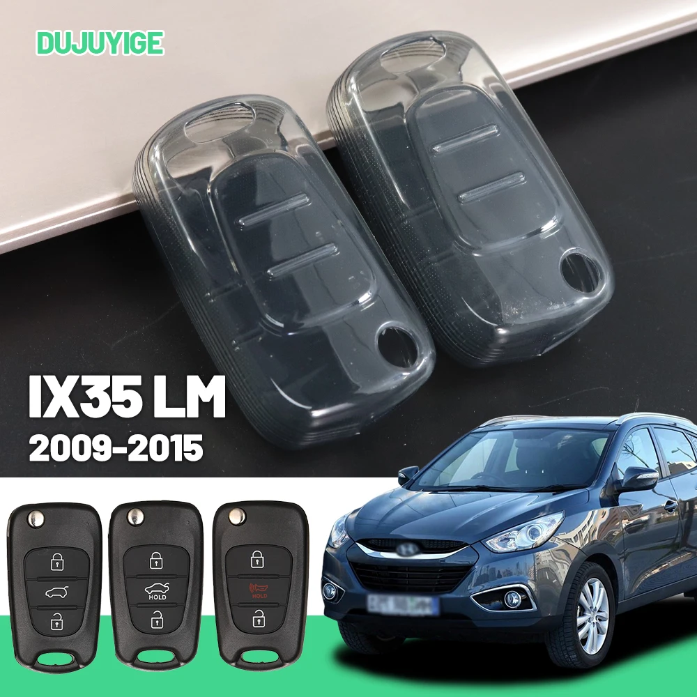 

Clear TPU Car Key Case For Hyundai IX35 LM 2009-2015 Key Fob Cover Protector Shell Auto Accessories
