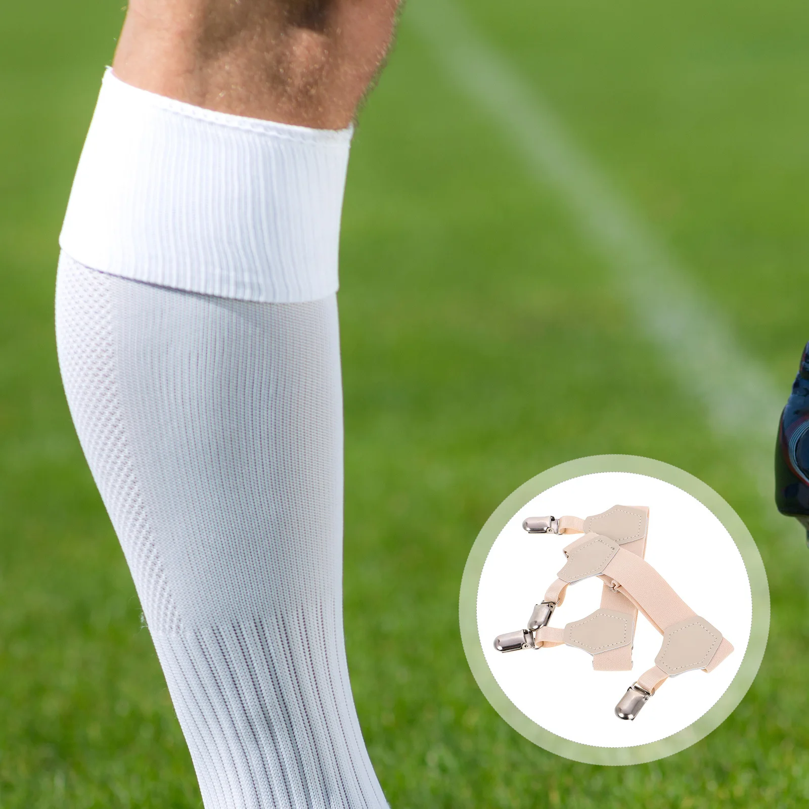 2 قطعة الأربطة جورب المضادة للانزلاق مقاطع مريحة صالح أصحاب جورب هوكي الجليد التزلج Legwear الاستقرار السحابات الرجال