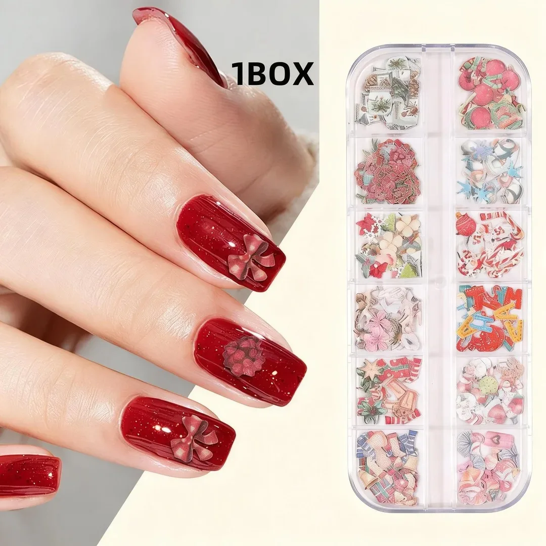 

Shimmering Crystal Flatback Gemstones 12 Grid Nail Art Rhinestones - Versatile Decoration Adorns Nails Shoes Makeup Bags