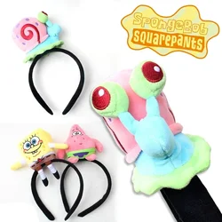 SpongeBob Hair Hoop Cartoon Plush Kawaii Hair Bands Cute Creativity Anime Women Hair Accessories Makeup Tool Girls Kids Headwear