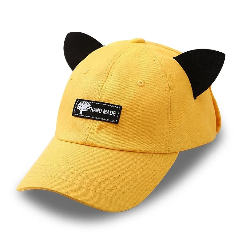 Moda unisex occhiali da pilota orecchie di gatto berretto da baseball berretto hip-hop da strada cappelli casual cappello per protezione solare