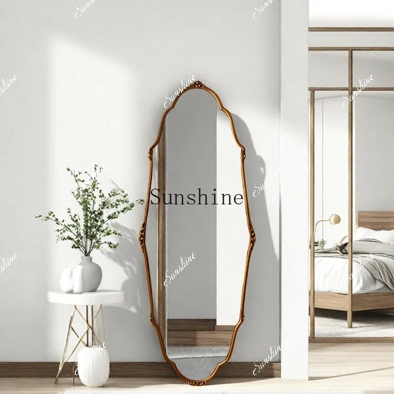 

French retro full-length mirror wall-mounted entrance full-length mirror home FT