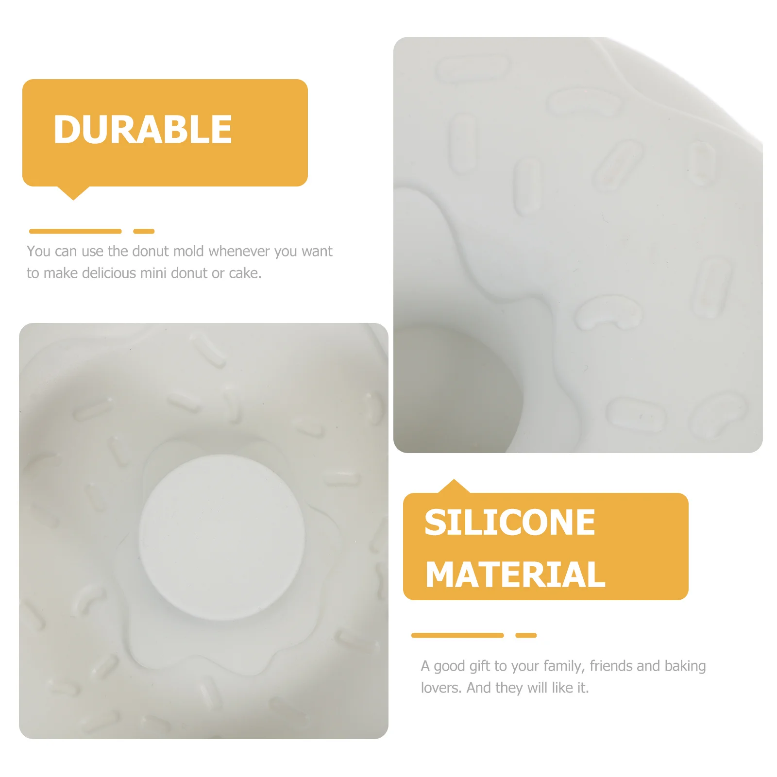 Donut Mold Reusable Round Doughnut Pans for Baking Tray Wedding Silica Gel Molds Mini DIY