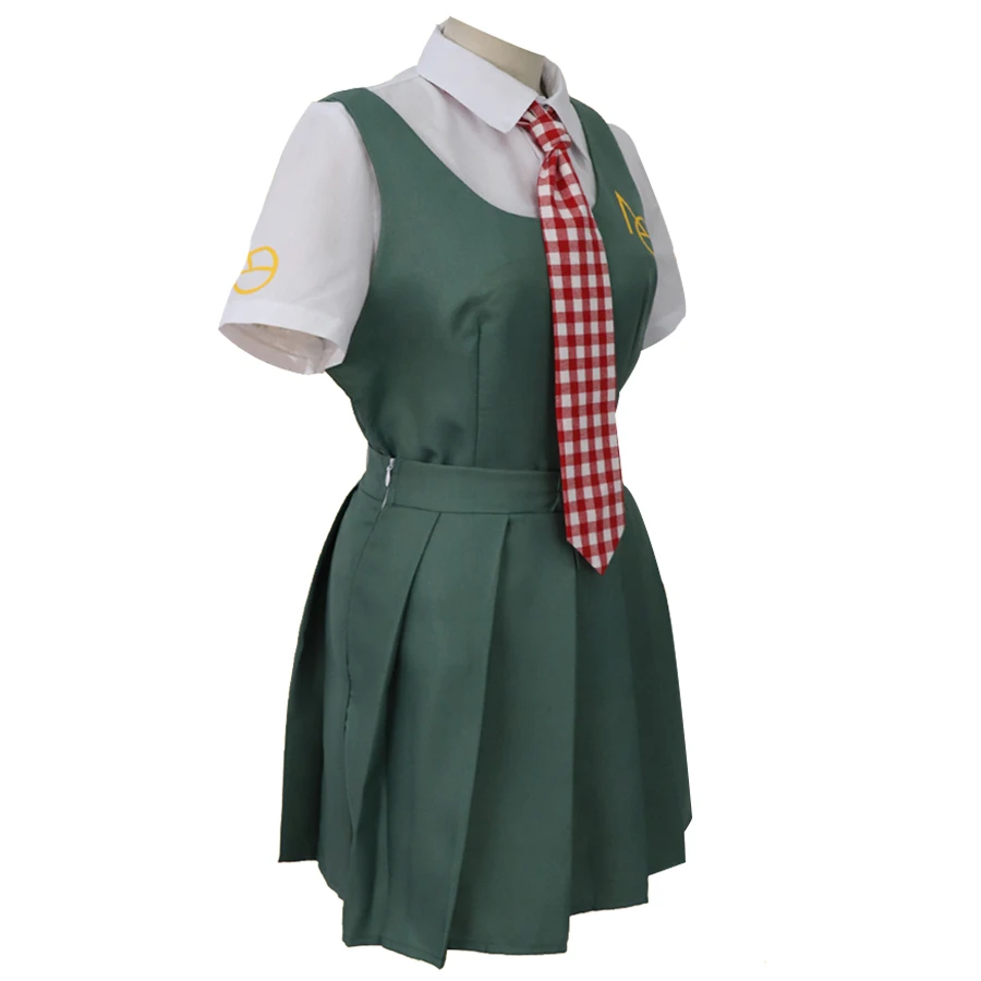 Anime Danganronpa Cosplay Mahiru Koizumi Cosplay Costume Dress Uniform Red Wig Women Girls Sailor Suit Dress Halloween Clothes