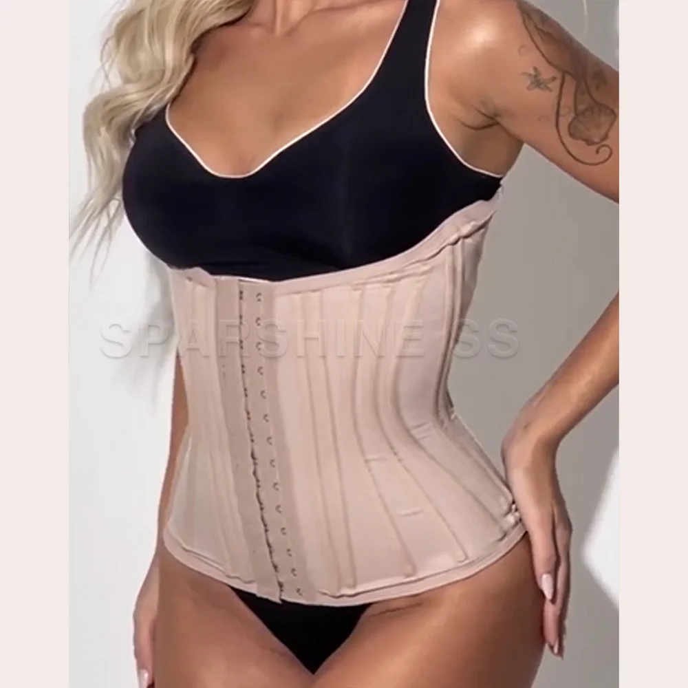 Fajas Colombians High Compression Waist Trainer Belt Shaper Tummy Control Slimming Corset Flat Belly Adjustable Hooks Shapewear