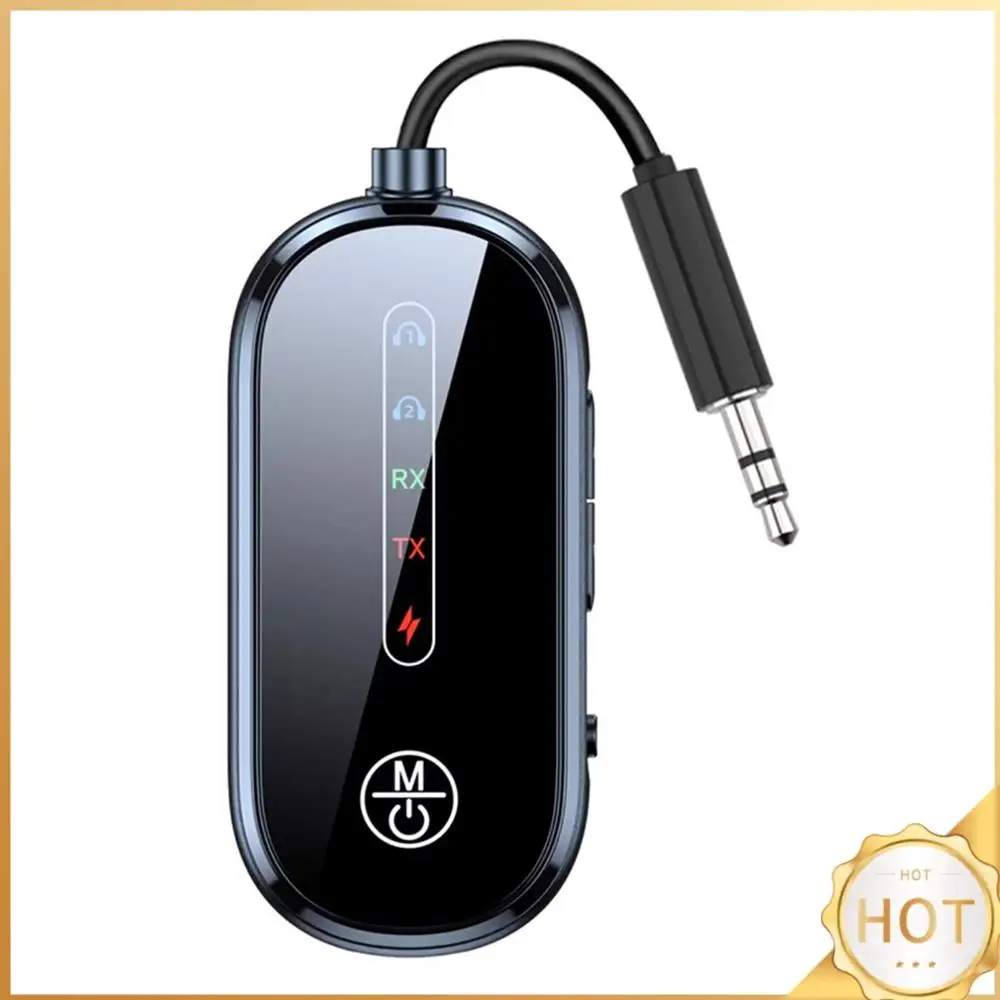 

BT 5.4 Transmitter Receiver Aux Adapter Type-C Charging Low Latency Dual Link Airplane Adapter for Headphones/TV/Car/PC