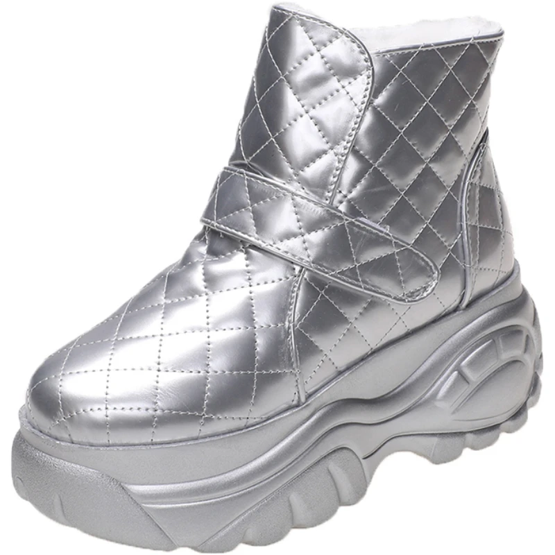 

2025 Fashion Snow Boots Women Waterproof Keep Warm Plush High Platform Shoes Female Mid-Calf Boots Winter Shoes Botas Femininas