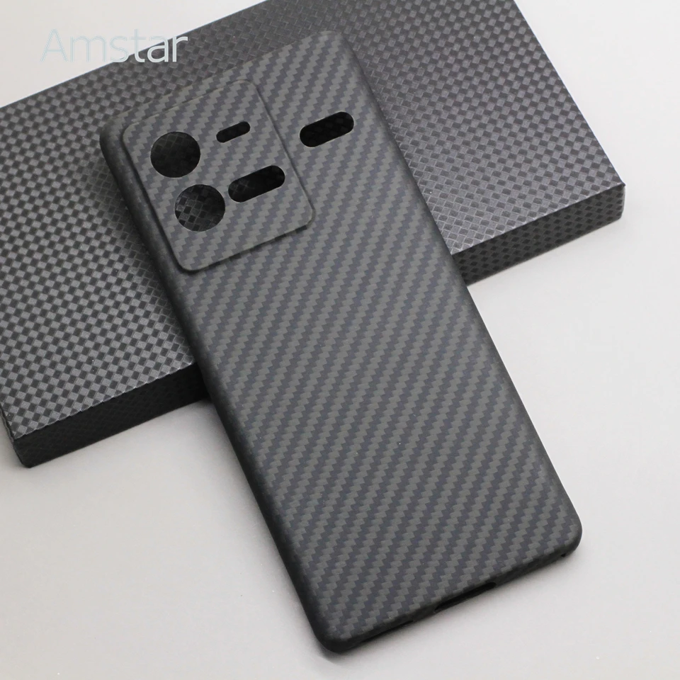 Amstar Real Carbon Fiber Protective Case for VIVO IQOO 10 Pro Ultra-thin Anti-drop Premium Aramid Fiber Phone Cover for IQOO 10