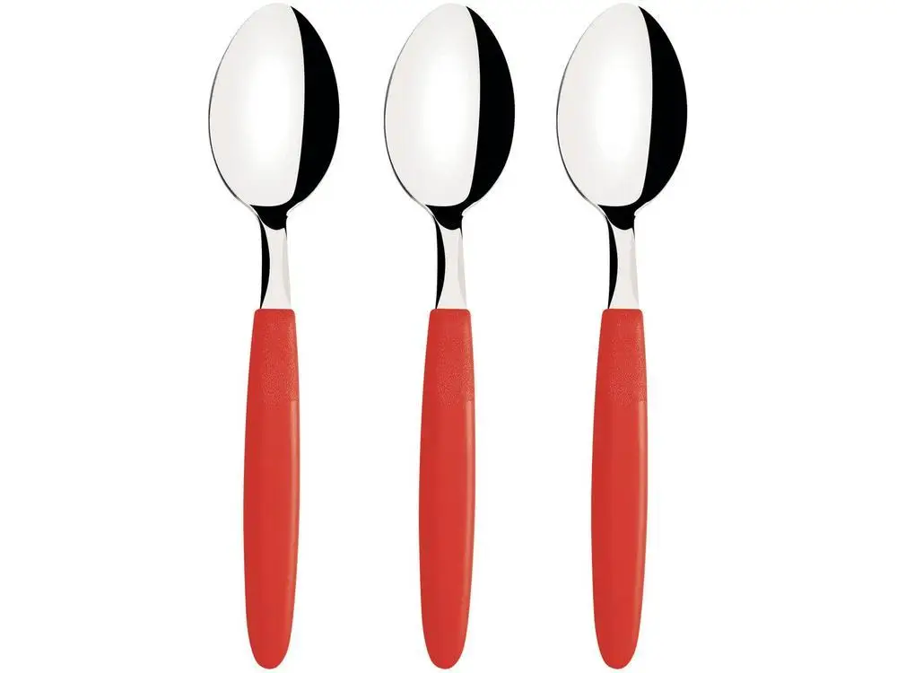 Red Ipanema Tramontina Spoon Game 3 Pieces