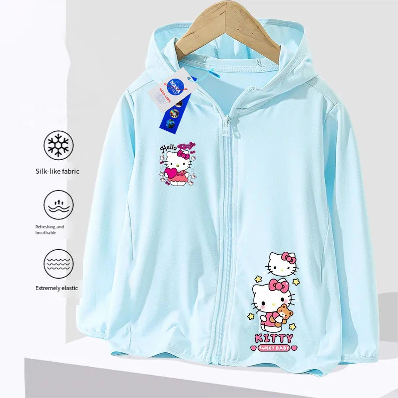 

Детская солнцезащитная рубашка с капюшоном в стиле аниме «Hello Kitty» — быстрая солнцезащитная одежда для мальчиков и девочек от 3 до 12 лет, подарок для активного отдыха