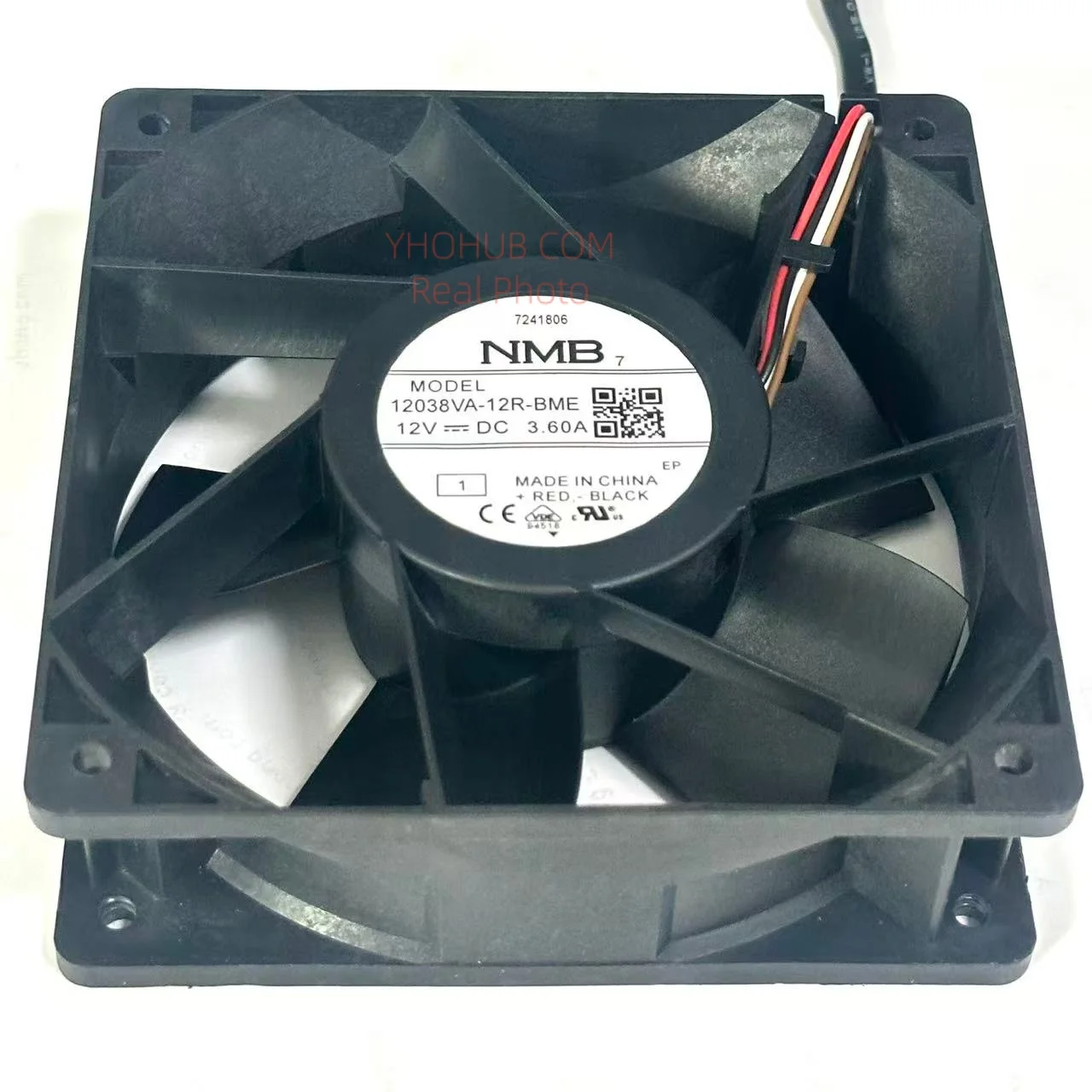 

NMB 12038VA-12R-BME DC 12V 3.60A 120x120x38mm 4-Wire Server Cooling Fan