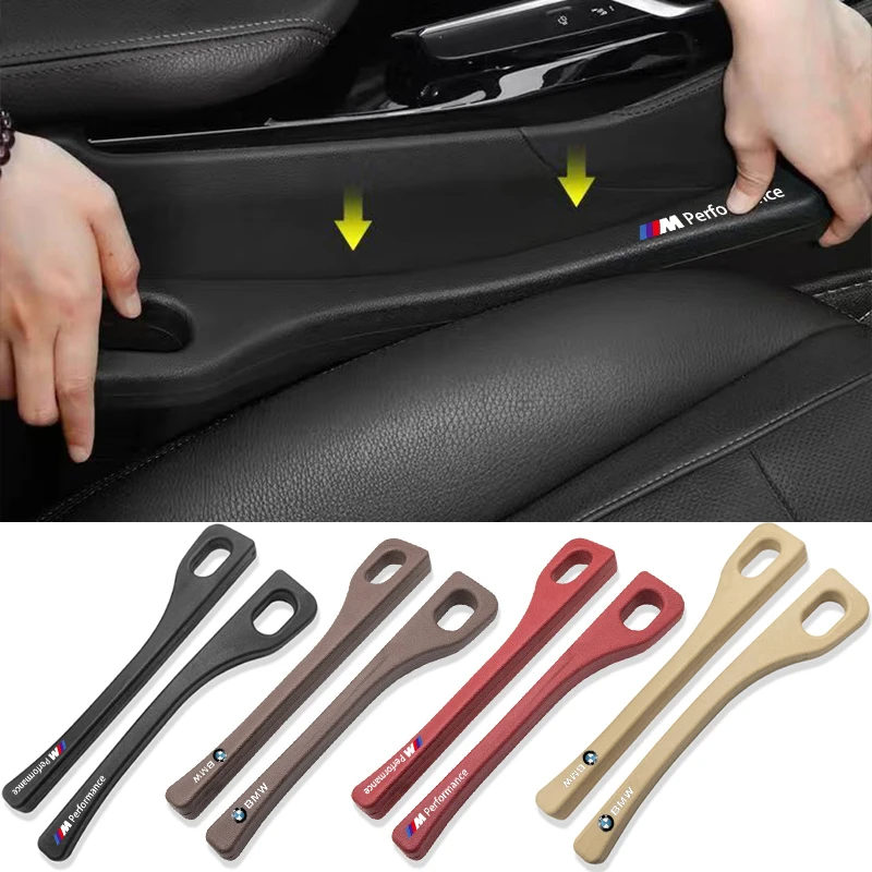 2pcs Car Seat Gap Filler Strip Auto Phone Holder Accessories for BMW M Mini Z4 Z5 G20 G30 G05 G01 G11 X1 3 5 Series E46 E90 R50